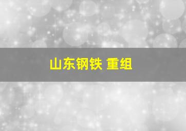 山东钢铁 重组